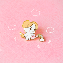 Load image into Gallery viewer, SECONDS SALE Rainbow Watering Pup Enamel Pin