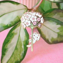 Load image into Gallery viewer, SECONDS SALE Swinging Hoya Bloom Kitty Enamel Pin