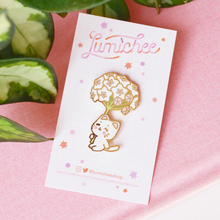 Load image into Gallery viewer, SECONDS SALE Sitting Hoya Bloom Kitty Enamel Pin