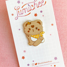 Load image into Gallery viewer, Honeycomb Teddy Enamel Pin- A Grade