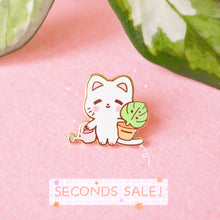 Load image into Gallery viewer, SECONDS SALE Plant Parent Kitty Enamel Pin
