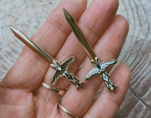 Load image into Gallery viewer, Moth Sword Enamel Pin
