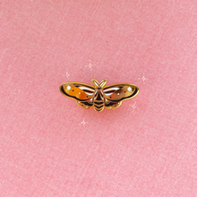 Load image into Gallery viewer, SECONDS SALE Stripe Moth Enamel Pin