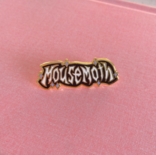 Load image into Gallery viewer, Metal Mousemoth Set of 2 Pins (Logo Pin and Knife Pin)