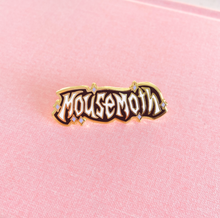 Load image into Gallery viewer, Metal Mousemoth Logo Enamel Pin