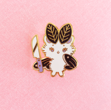 Load image into Gallery viewer, Knife Mousemoth Enamel Pin