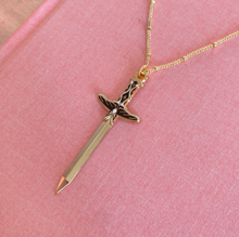 Load image into Gallery viewer, SECONDS SALE Moth Sword Enamel Necklace