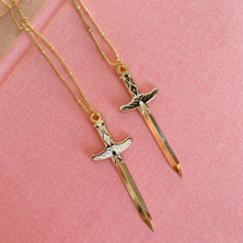 Load image into Gallery viewer, SECONDS SALE Moth Sword Enamel Necklace