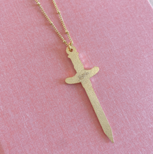 Load image into Gallery viewer, SECONDS SALE Moth Sword Enamel Necklace
