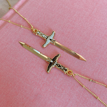 Load image into Gallery viewer, SECONDS SALE Moth Sword Enamel Necklace