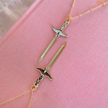 Load image into Gallery viewer, SECONDS SALE Moth Sword Enamel Necklace