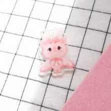 Load image into Gallery viewer, Pink Petal Mousemoth Acrylic Pin