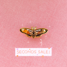 Load image into Gallery viewer, SECONDS SALE Stripe Moth Enamel Pin