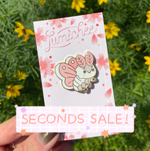 Load image into Gallery viewer, SECONDS SALE Pink Moth Moth Enamel Pin