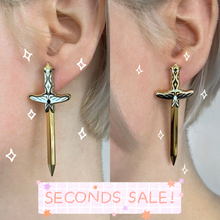 Load image into Gallery viewer, SECONDS SALE Moth Sword Earring- Single