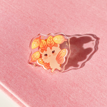 Load image into Gallery viewer, Autumn Leaf Mousemoth Acrylic Pin