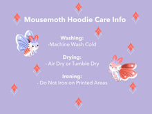 Load image into Gallery viewer, 100% Cotton Purple Mousemoth Hoodie