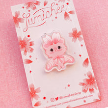 Load image into Gallery viewer, Pink Petal Mousemoth Acrylic Pin