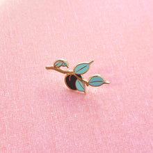 Load image into Gallery viewer, Tiny Plum Branch Enamel Pin