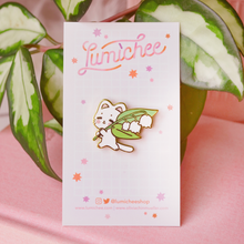 Load image into Gallery viewer, SECONDS SALE Lily of the Valley Kitty Enamel Pin
