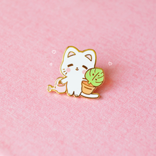 Load image into Gallery viewer, SECONDS SALE Plant Parent Kitty Enamel Pin
