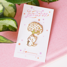 Load image into Gallery viewer, SECONDS SALE Sitting Hoya Bloom Kitty Enamel Pin
