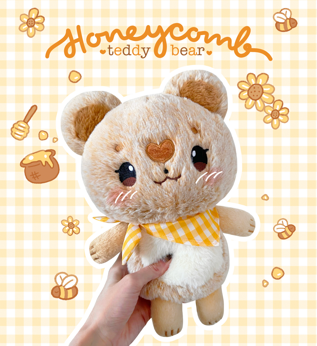 Honeycomb Teddy Bear Plush