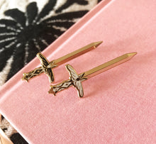 Load image into Gallery viewer, Moth Sword Enamel Pin
