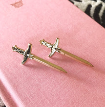 Load image into Gallery viewer, Moth Sword Enamel Pin
