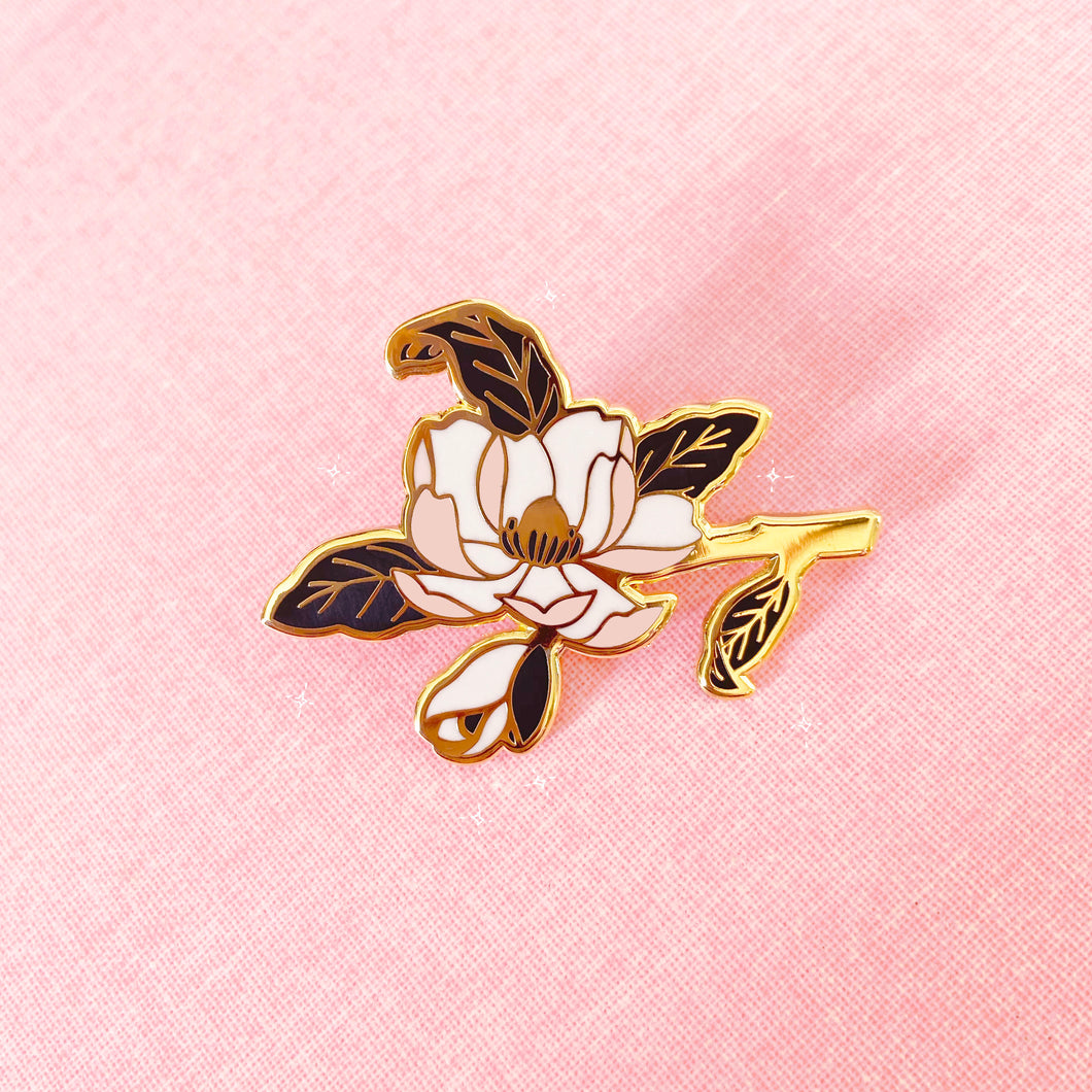 Magnolia Enamel Pin
