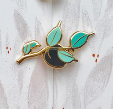 Load image into Gallery viewer, Tiny Plum Branch Enamel Pin
