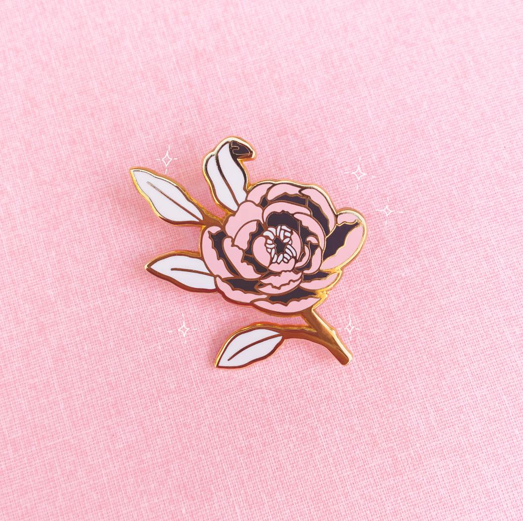 Peony Enamel Pin