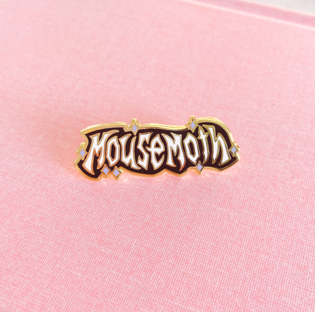 Metal Mousemoth Logo Enamel Pin