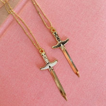 Load image into Gallery viewer, SECONDS SALE Moth Sword Enamel Necklace
