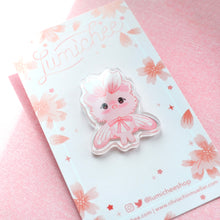 Load image into Gallery viewer, Pink Petal Mousemoth Acrylic Pin
