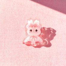 Load image into Gallery viewer, Pink Petal Mousemoth Acrylic Pin
