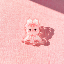 Load image into Gallery viewer, Pink Petal Mousemoth Acrylic Pin
