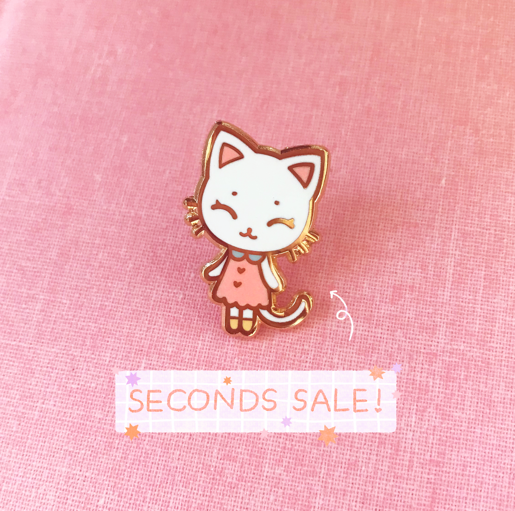 SECONDS SALE Tiny Kitten Enamel Pin