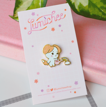 Load image into Gallery viewer, Rainbow Watering Pup Enamel Pin
