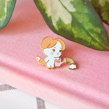 Load image into Gallery viewer, Rainbow Watering Pup Enamel Pin
