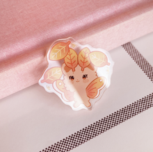 Load image into Gallery viewer, Autumn Leaf Mousemoth Acrylic Pin
