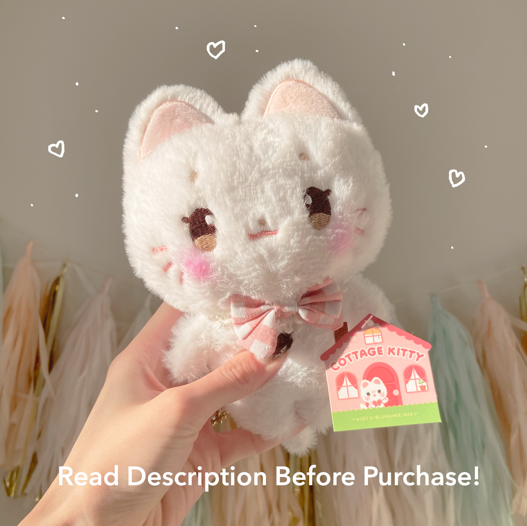 Cottage Kitty Mini Plush- A Minus Grade, Read Description!