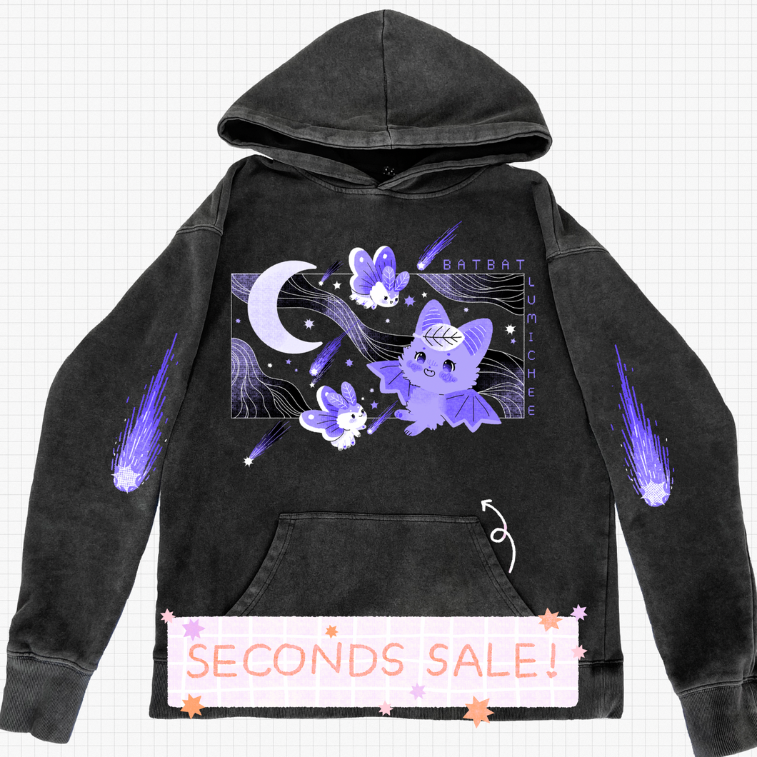 SECONDS SALE 100% Cotton Batbat Hoodie