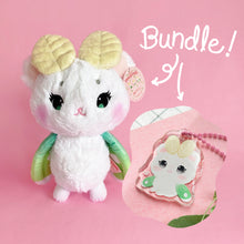 Load image into Gallery viewer, BUNDLE- Plush and Keychain &quot;Anniversary&quot; Mousemoth Plush Series 10
