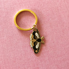 Load image into Gallery viewer, Moth Enamel Keychain
