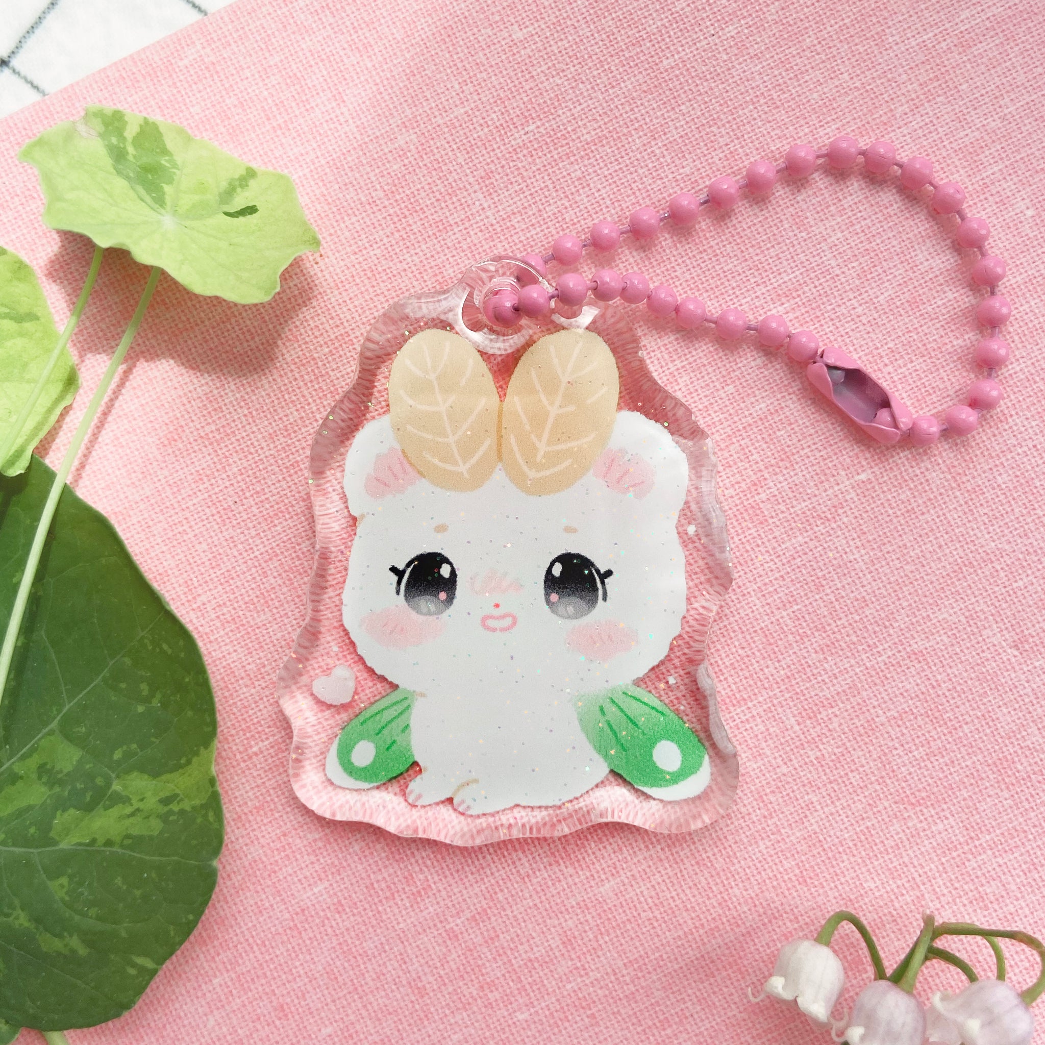 Chibi Mousemoth Acrylic Keychain (Double Sided and Sparkly