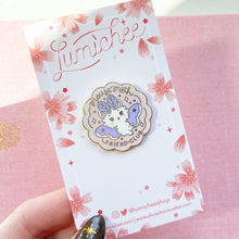 Load image into Gallery viewer, V2 Mousemoth Friend Club Enamel Pin
