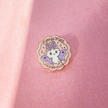 Load image into Gallery viewer, V2 Mousemoth Friend Club Enamel Pin
