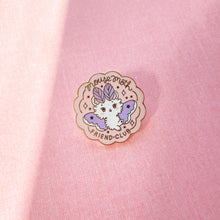 Load image into Gallery viewer, V2 Mousemoth Friend Club Enamel Pin

