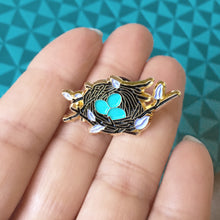 Load image into Gallery viewer, Blue Nest Enamel Pin

